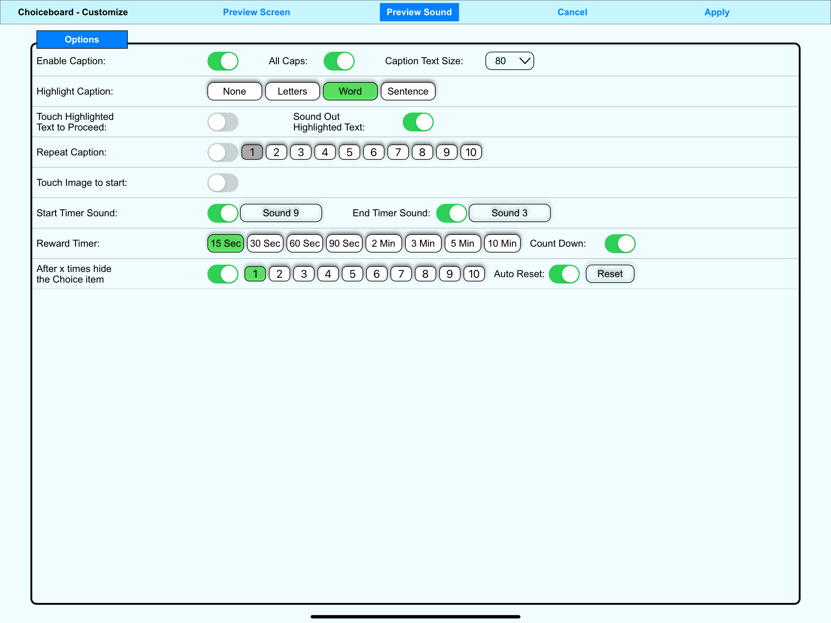 screen one